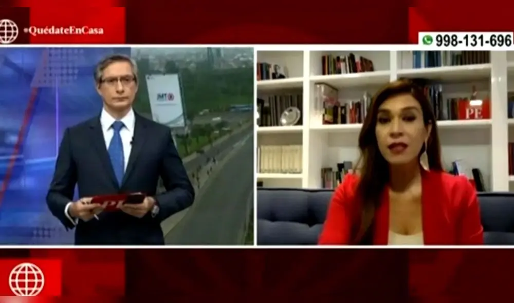 Véronica Linares conduce noticiero desde su casa