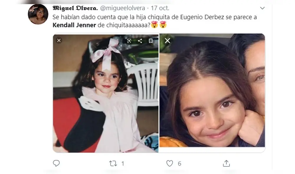 El parecido de Kendall Jenner con hija de Eugenio Derbez causa revuelo El parecido de Kendall Jenner con hija de Eugenio Derbez causa revuelo