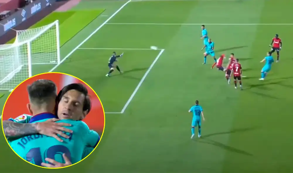 Lionel Messi anotó el último gol del partido entre el FC Barcelona y Mallorca por LaLiga Santander. | Foto: ESPN 2 Lionel Messi anotó el último gol del partido entre el FC Barcelona y Mallorca por LaLiga Santander. | Foto: ESPN 2