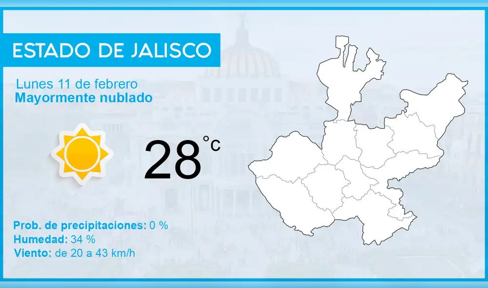 El clima en México hoy lunes 11 de febrero de 2019, según el pronóstico del tiempo El clima en México hoy lunes 11 de febrero de 2019, según el pronóstico del tiempo