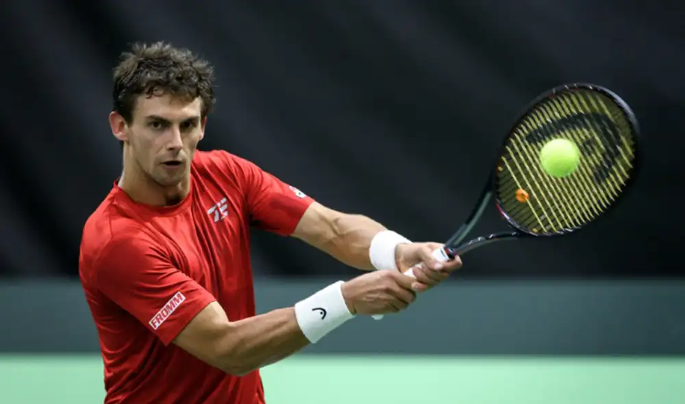 Henri Laaksonen (134 ATP) llega como el mejor rankeado de Suiza para el duelo contra Perú. Foto: AFP. Henri Laaksonen (134 ATP) llega como el mejor rankeado de Suiza para el duelo contra Perú. Foto: AFP.