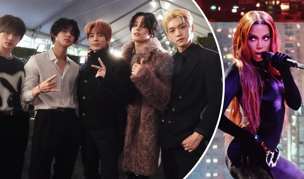 Los AMAs 2022 congregaron a TXT, Anitta, Becky G, Taylor Swift, Machine Gun Kelly y más artistas en Los Ángeles. Foto: composición LR/Hybe/AMAs