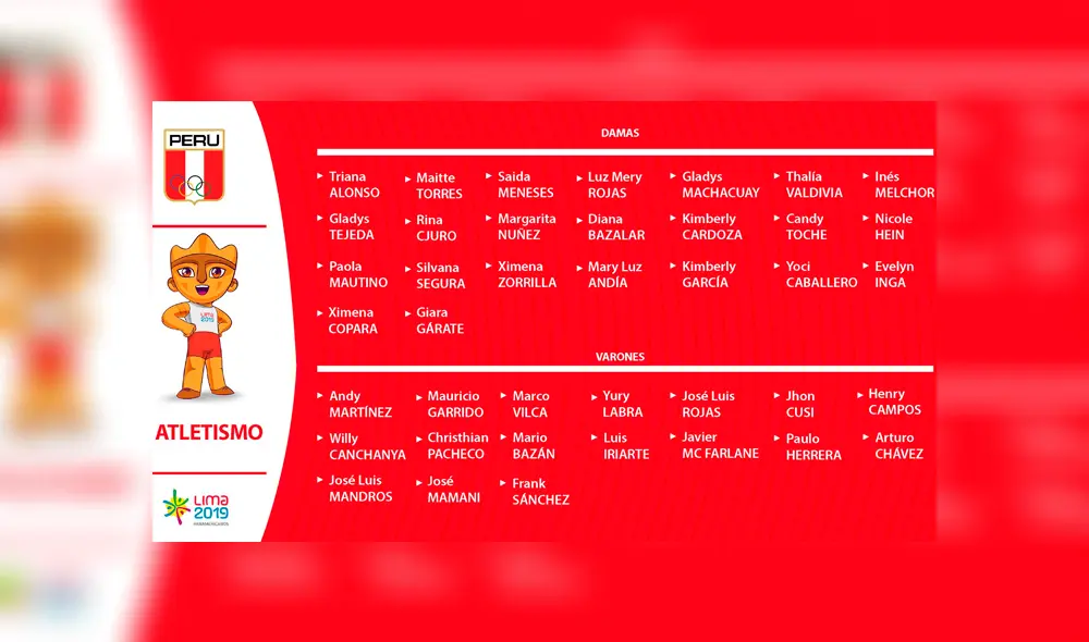 Conoce a todos los deportistas peruanos que nos representan en los Juegos Panamericanos Lima 2019.