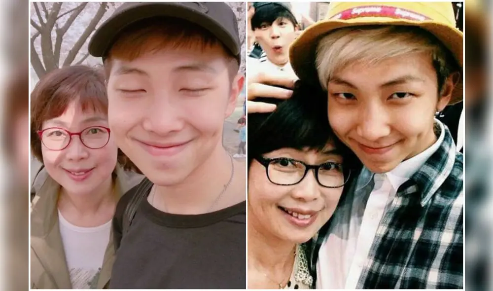 RM, líder de BTS, junto a su madre.