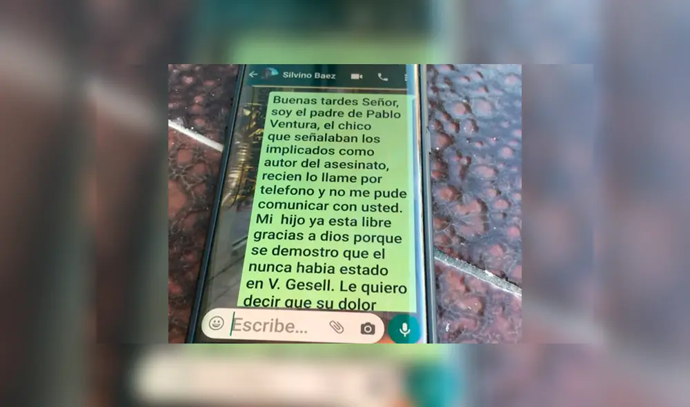 Padre de rugbier implicado en asesinato le escribe emotivo mensaje al papá de Fernando Báez Sosa
