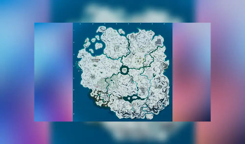 El nuevo mapa de Fortnite en la actualización 11.31, cubierto de nieve. El nuevo mapa de Fortnite en la actualización 11.31, cubierto de nieve.