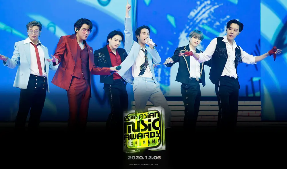 BTS interpreta "Dynamite" en los 2020 MAMA. Foto: Mnet