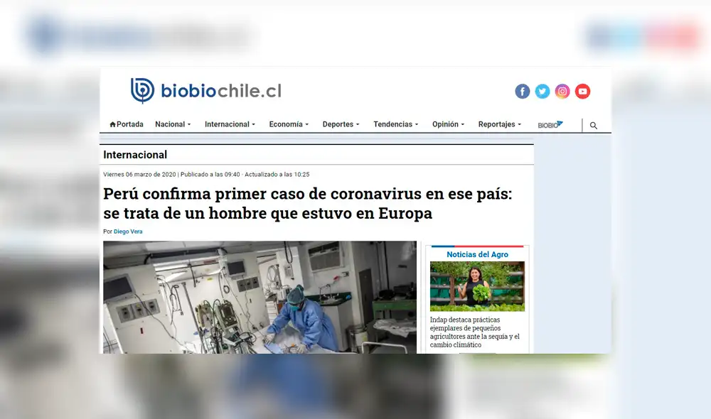 Coronavirus en Perú: así informó la prensa extranjera sobre primer caso de COVID-19 en el país [FOTOS]