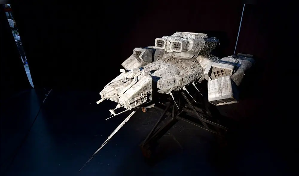 Un modelo gigante de Nostromo. Foto: AFP