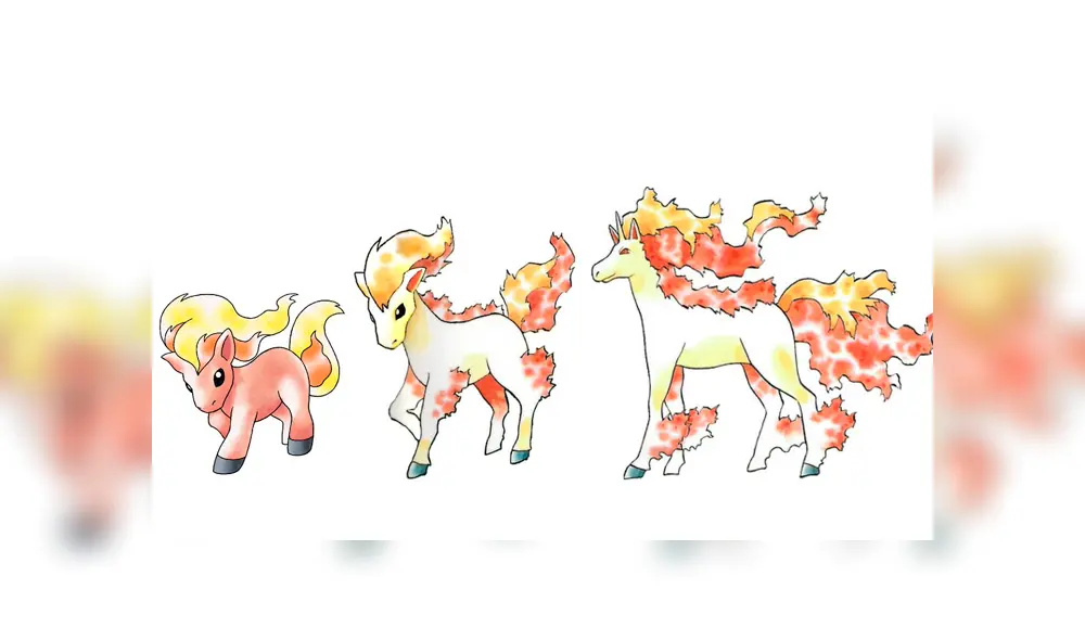 Familia evolutiva de Puchikoon - Ponyta (nivel 20) - Rapidash (nivel 40). Familia evolutiva de Puchikoon - Ponyta (nivel 20) - Rapidash (nivel 40).