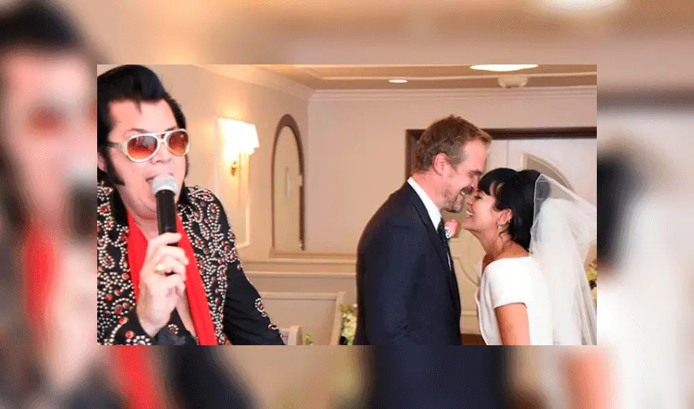 El actor y la cantante se casaron en la capilla de Graceland. Foto: lilyallen / Instagram. El actor y la cantante se casaron en la capilla de Graceland. Foto: lilyallen / Instagram.