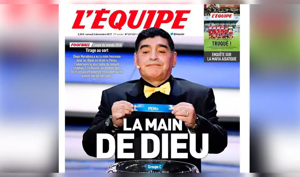 Rusia 2018: Portada de diario francés pone a Perú como rival “débil”