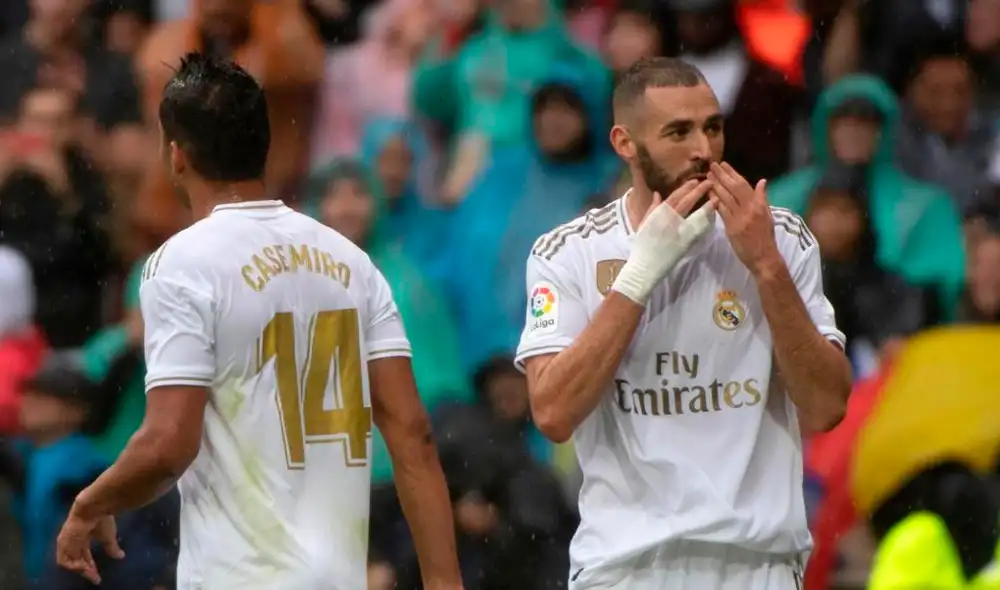 Karim Benzema convirtió un doblete de goles frente al Levante por la fecha 5 de la Liga Santander 2019-20. Karim Benzema convirtió un doblete de goles frente al Levante por la fecha 5 de la Liga Santander 2019-20.
