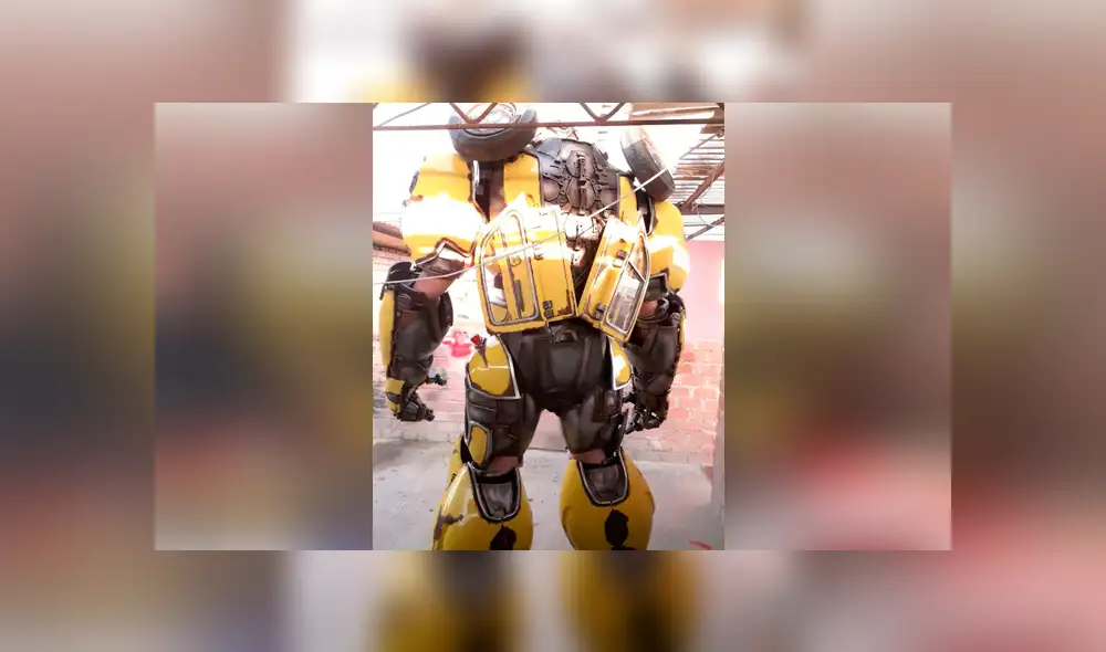 Facebook viral: peruano hace cosplay ‘hiperrealista’ de Bumblebee y sorprende a fans de Transformers. Foto: Rene Loayza/Alter Ego