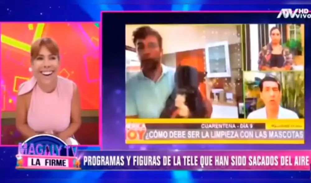 Magaly Medina se burla de Renzo Schuller y lo llama "desangelado". Foto: Captura