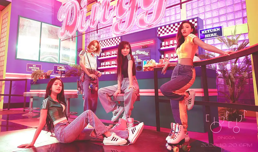 MAMAMOO muestra un estilo retro en fotos conceptuales de "Dingga". Foto: RBW MAMAMOO muestra un estilo retro en fotos conceptuales de "Dingga". Foto: RBW