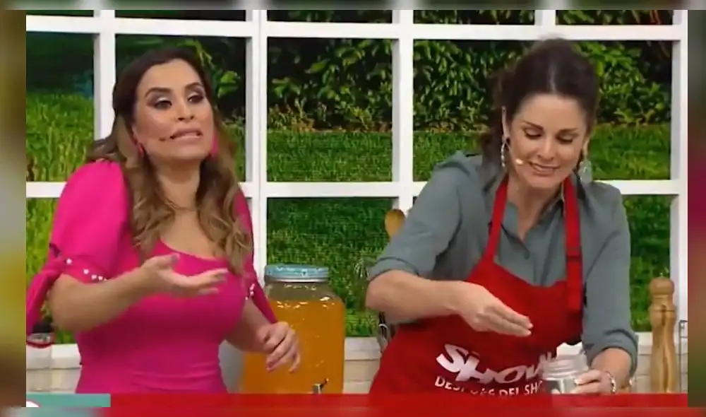 Rebeca Escribens casi incendia el set de América hoy hace un año. | FOTO: Captura América TV. Rebeca Escribens casi incendia el set de América hoy hace un año. | FOTO: Captura América TV.