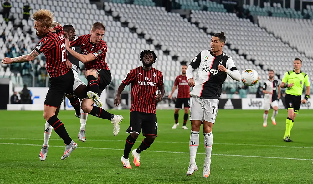 Juventus y AC Milan se enfrentan por la vuelta de las semifinales de la Copa Italia 2020. | Foto: AFP Juventus y AC Milan se enfrentan por la vuelta de las semifinales de la Copa Italia 2020. | Foto: AFP