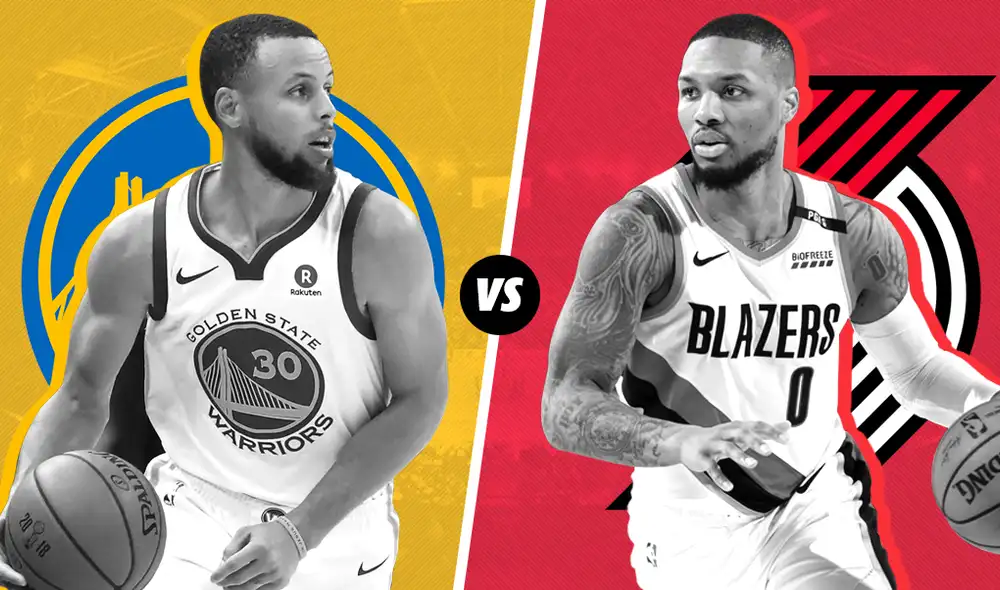 Warriors y Blazers se enfrentan por la NBA.