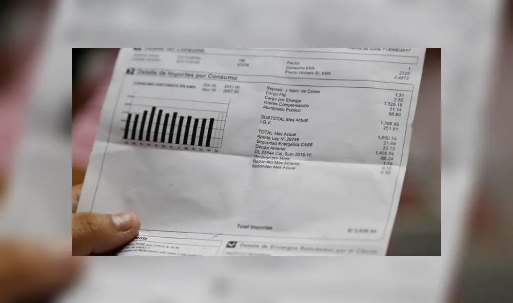 Recibo de luz llegará mediante correo electrónico en Lima y Callao