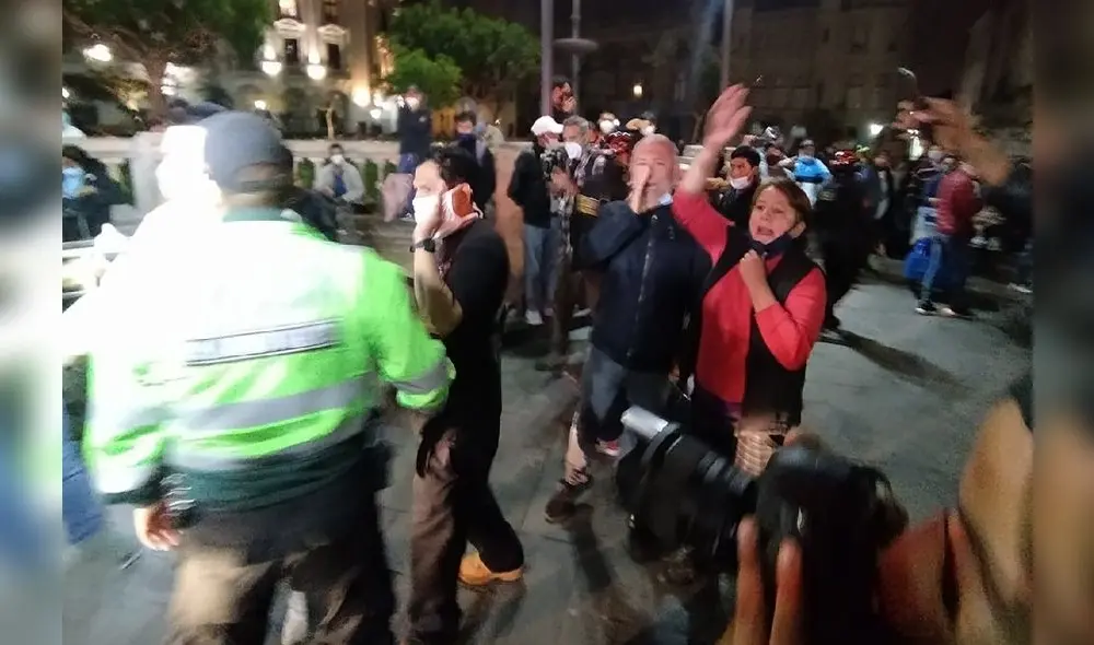 Situación en Plaza San Martín. Créditos: Grace Mora / URPI-GLR