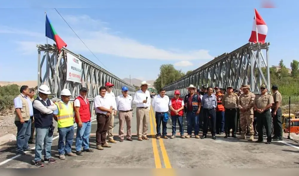 Habilitan tránsito en puente Montalvo, que une a Tacna y Moquegua  [FOTOS]