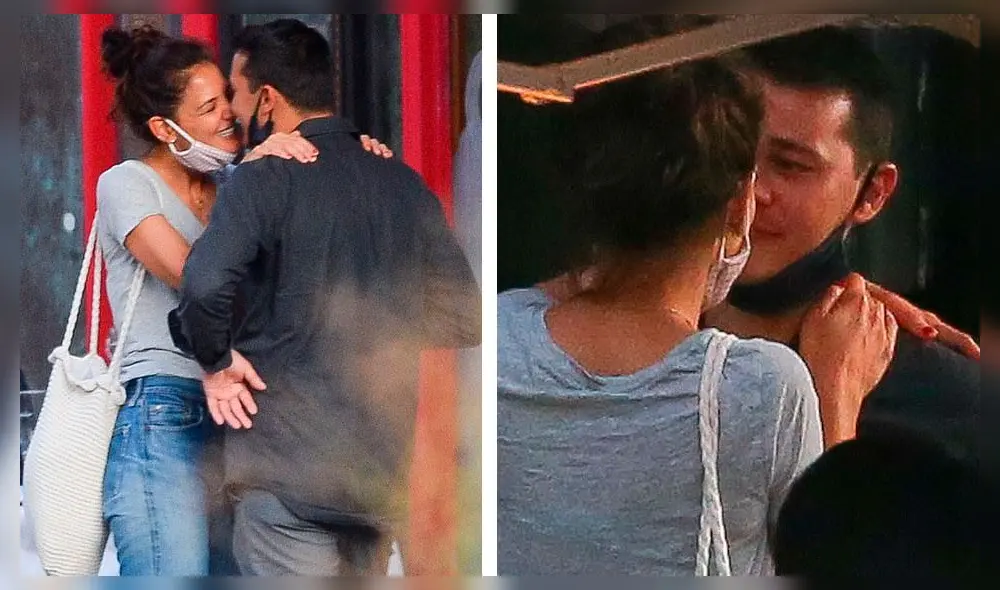 Katie Holmes fotografiada junto a Emilio Vitolo. Crédito: Daily Mail