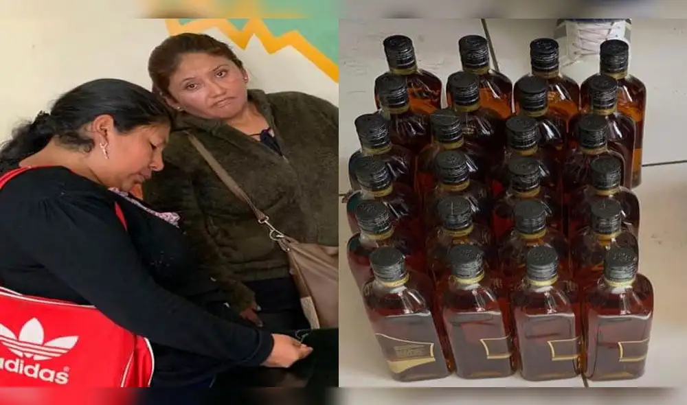Detienen a dos mujeres con 200 botellas de whisky y ron de contrabando