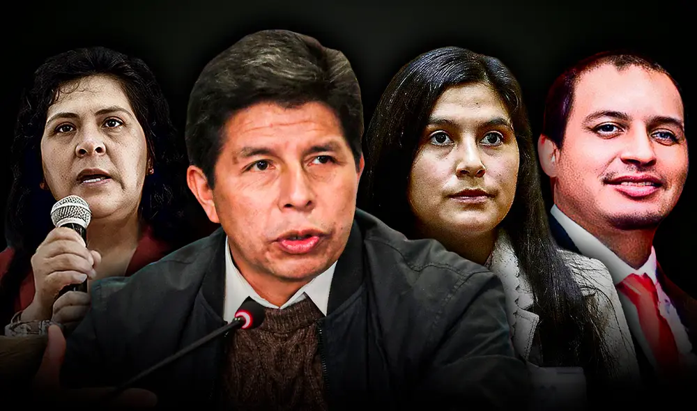 Pedro Castillo ha llevado a Lilia Paredes, Yenifer Paredes, Fray Vásquez y otros miembros de su familia a cometer presuntos actos delictivos investigados por la Fiscalía. Foto: composición de Gerson Cardoso/La República
