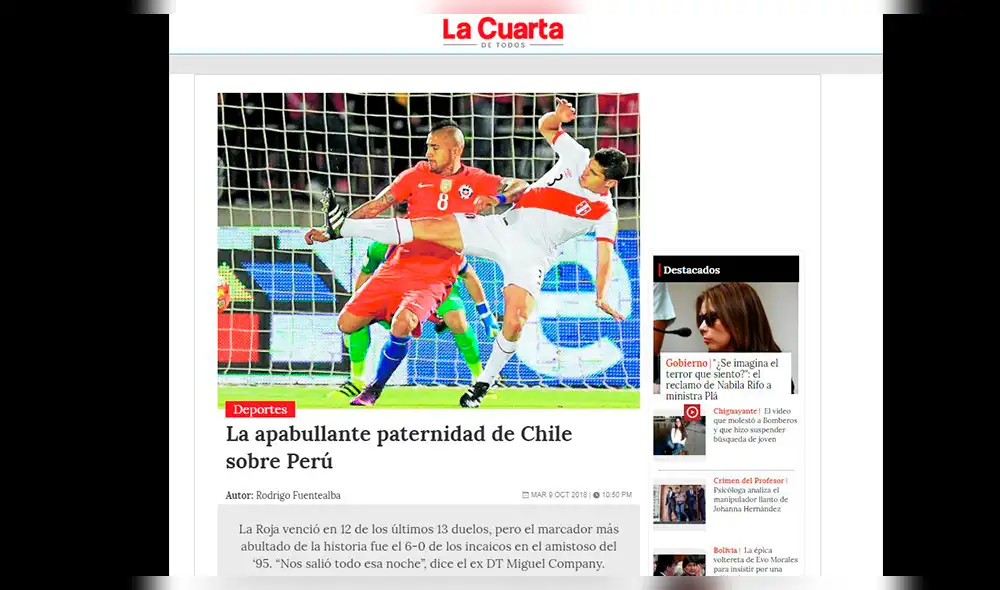 Perú vs Chile: Prensa chilena ‘calienta’ la previa con polémicos titulares [FOTOS]