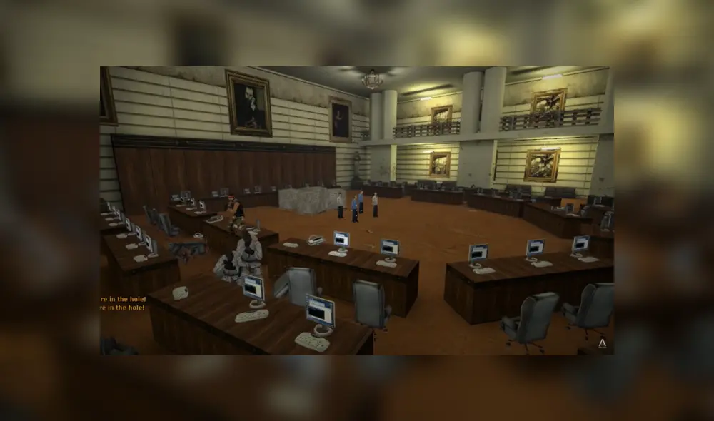 Y hasta los cuadros que adornan el hemiciclo.