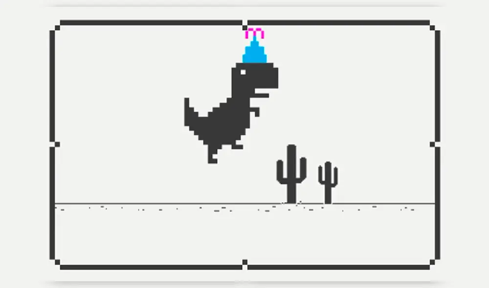 Google Chrome: ¿por qué el T-Rex del navegador tiene un gorrito de fiesta? Google Chrome: ¿por qué el T-Rex del navegador tiene un gorrito de fiesta?