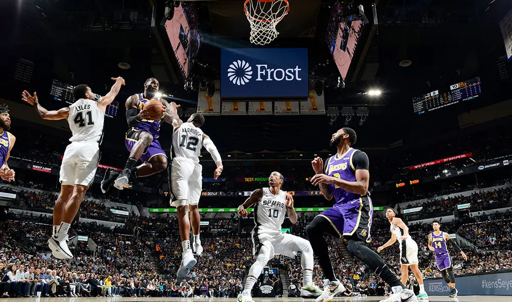 Los Ángeles Lakers vs. Spurs por la NBA. (Créditos: AFP)