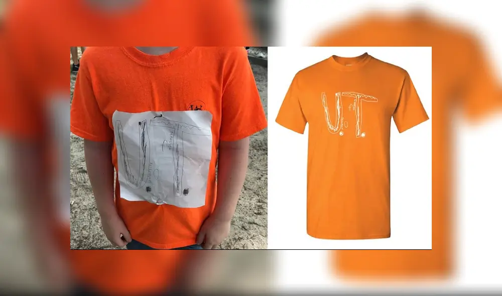 El niño diseñó su propio logo del equipo del cual es fanático. Foto: composición.