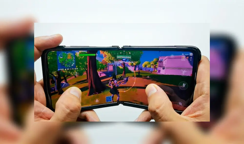 Fortnite corre de forma adecuada en el Galaxy Z Flip, sin embargo lo hace con 30FPS. Foto: Daniel Robles