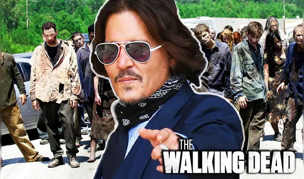 Johnny Depp nunca piso el set de grabación de The walking dead. Foto: composición / AMC