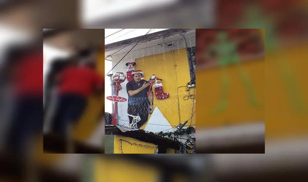 En Instagram, una fanática del cantante Chayanne colgó un poster tamaño real en el exterior de su vivienda.