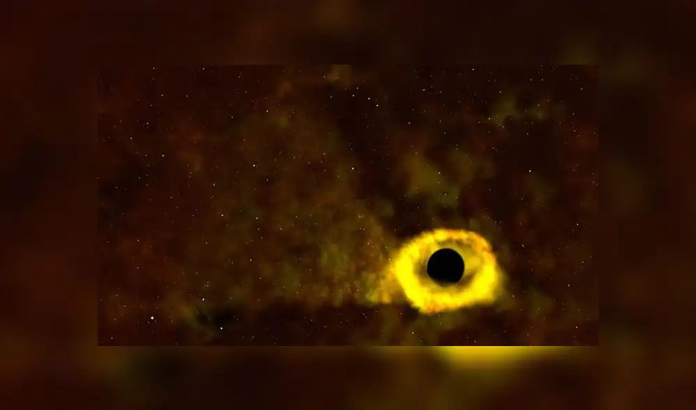 El satélite TESS, de la NASA, capturó el momento en el que un agujero negro devora una estrella del tamaño del Sol. Foto: NASA
