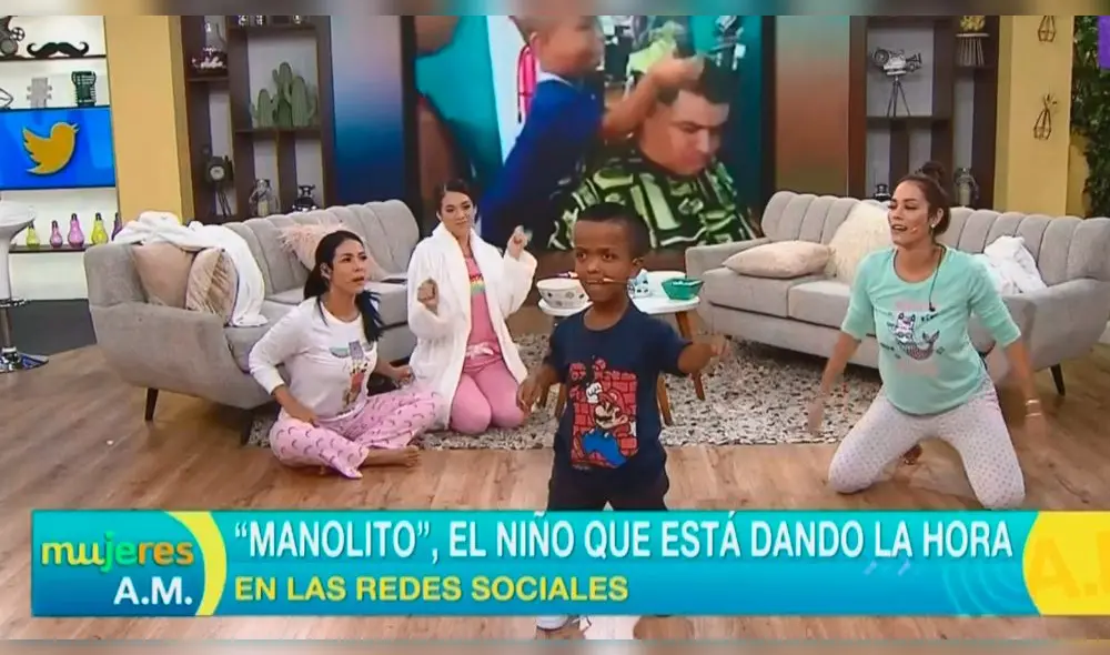 El pequeño ‘Manolito’ le robó un beso a Magdyel Ugaz en vivo [VIDEO]