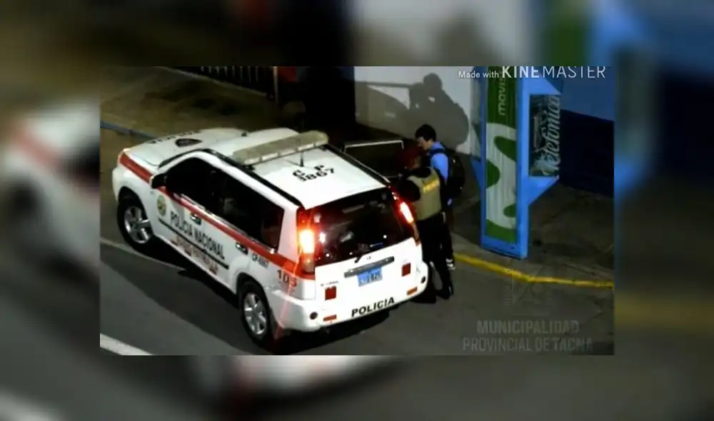 El hombre fue seguido gracias a las cámaras de vigilancia de la Municipalidad Provincial de Tacna. El hombre fue seguido gracias a las cámaras de vigilancia de la Municipalidad Provincial de Tacna.