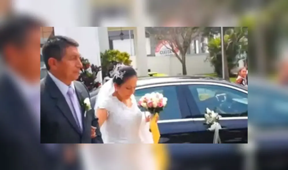 Pareja se casó en La Molina pese a caos que generó en La Molina la final de la Copa Libertadores. Créditos: Captura Panamericana Televisión.