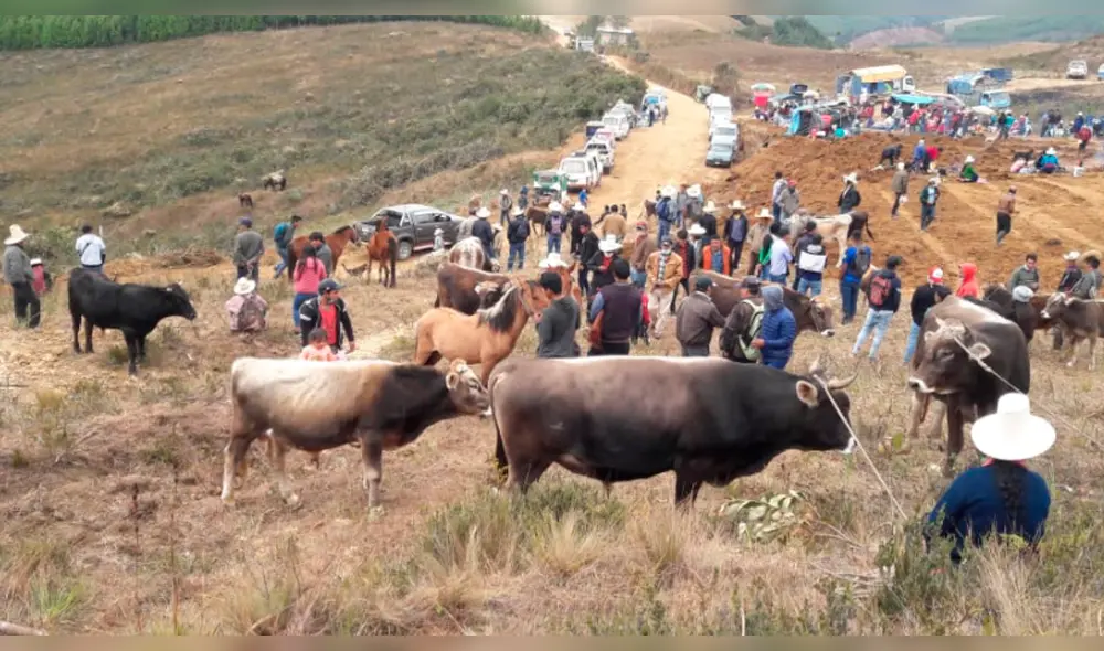 Mercado itinerante en Celendín.