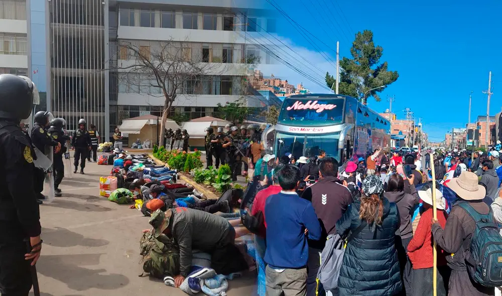 Puneños parten de emergencia hacia Lima para apoyar a sus conciudadanos. Foto: composición Fabrizio Oviedo LR