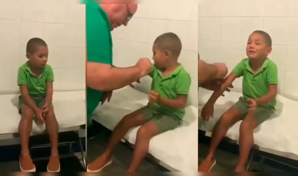 Facebook: niño no quiere que le pongan inyección y suplica dramáticamente [VIDEO] 