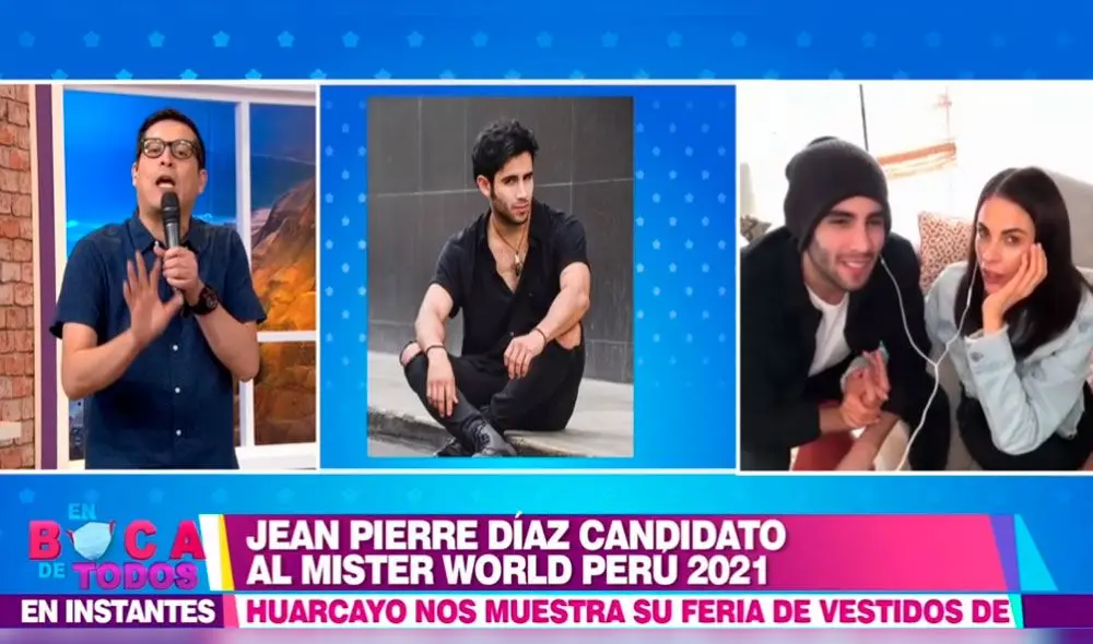 Jean Pierre Díaz, pareja de Fiorella Rodríguez fue anunciado para este certamen durante la emisión de En boca de todos. Foto: captura América TV