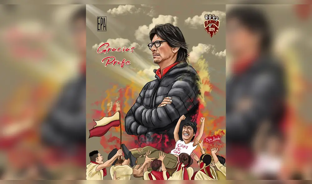 Universitario: hinchas despiden a Ángel Comizzo con emotiva caricatura. Foto: Facebook Universitario: hinchas despiden a Ángel Comizzo con emotiva caricatura. Foto: Facebook