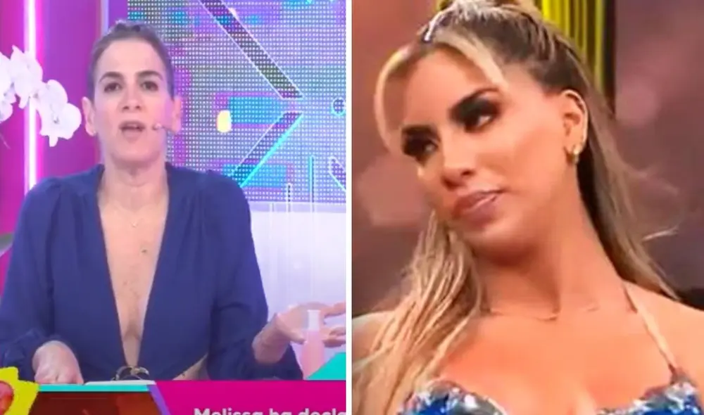 Gigi Mitre le recordó a Gisela Valcárcel que otros participantes de "El gran show" también han declarado para "Amor y fuego". Foto: captura Willax/América TV