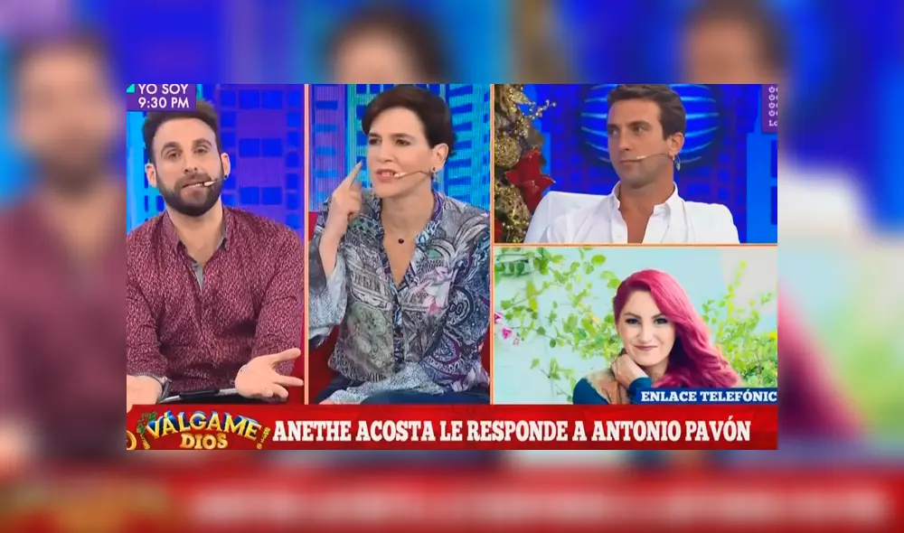 'Peluchín' pegó grito para callar a Aneth Acosta durante entrevista [VIDEO]