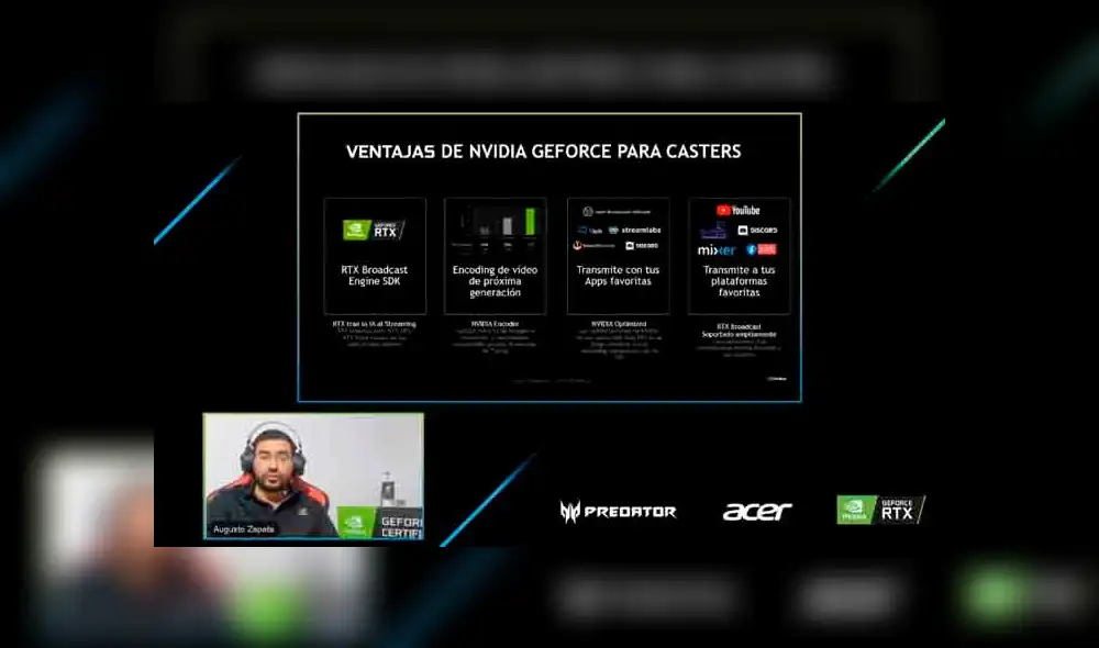 Ventajas de Nvidia GeForce. (Fotos: Acer)