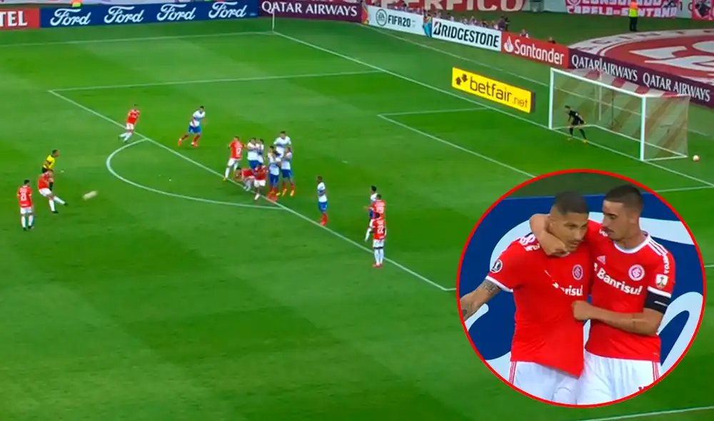 Paolo Guerrero abrió el marcador en el Internacional vs. U. Católica en el inicio de la fase de grupos de la Copa Libertadores 2020. | Foto: Fox Sports Paolo Guerrero abrió el marcador en el Internacional vs. U. Católica en el inicio de la fase de grupos de la Copa Libertadores 2020. | Foto: Fox Sports
